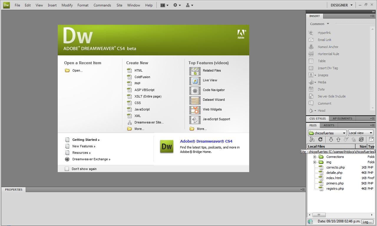 Dreamweaver CS4